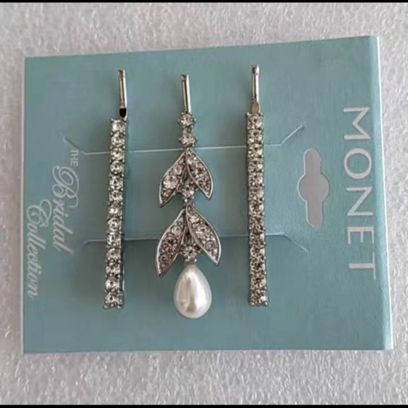 NWT Monet The Bridal Collection Hair Clips - Picture 4 of 8